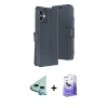 MARSİLYAN™- iPhone 11 Kılıf Siluet Işık Serisi - Siyah Bilvis 5in1 5D Magic Hayalet Cam Ekran Koruyucu + Raze Metal Kamera Lens - MI