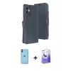 MARSİLYAN™- iPhone 11 Kılıf Siluet Işık Serisi - Siyah Bilvis 5in1 5D Magic Hayalet Cam Ekran Koruyucu + Neon Fosforlu Kamera Lens - TU