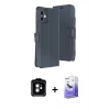 MARSİLYAN™- iPhone 11 Kılıf Siluet Işık Serisi - Siyah Bilvis 5in1 5D Magic Hayalet Cam Ekran Koruyucu + PVD Metal Kamera Lens - TU