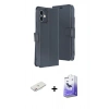 MARSİLYAN™- iPhone 11 Kılıf Siluet Işık Serisi - Siyah Bilvis 5in1 5D Magic Hayalet Cam Ekran Koruyucu + Pembe Renkli Kamera Lens Koruma Cam