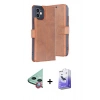 MARSİLYAN™- iPhone 11 Kılıf Siluet Işık Serisi - Siyah Bilvis 5in1 5D Magic Hayalet Cam Ekran Koruyucu + Raze Metal Kamera Lens - KI