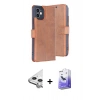 MARSİLYAN™- iPhone 11 Kılıf Siluet Işık Serisi - Siyah Bilvis 5in1 5D Magic Hayalet Cam Ekran Koruyucu + Raze Metal Kamera Lens - GS