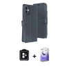 MARSİLYAN™- iPhone 11 Kılıf Siluet Işık Serisi - Siyah Bilvis 5in1 5D Magic Hayalet Cam Ekran Koruyucu + PVD Metal Kamera Lens - YL