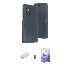 MARSİLYAN™- iPhone 11 Kılıf Siluet Işık Serisi - Siyah Bilvis 5in1 5D Magic Hayalet Cam Ekran Koruyucu + Renkli Kamera Lens Koruma Cam - YL