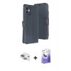 MARSİLYAN™- iPhone 11 Kılıf Siluet Işık Serisi - Siyah Bilvis 5in1 5D Magic Hayalet Cam Ekran Koruyucu + Pers Alüminyum Kamera Lens - YL