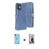 MARSİLYAN™- iPhone 11 Kılıf Siluet Işık Serisi - Siyah Bilvis Hayalet Cam Ekran Koruyucu + Neon Fosforlu Kamera Lens - TU