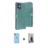MARSİLYAN™- iPhone 11 Kılıf Siluet Işık Serisi - Siyah Bilvis Hayalet Cam Ekran Koruyucu + Neon Fosforlu Kamera Lens - TU