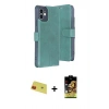 MARSİLYAN™- iPhone 11 Kılıf Siluet Işık Serisi - Siyah Buffer Cam Ekran Koruyucu + Rainbow Kamera Lens Koruma Cam - KI