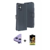 MARSİLYAN™- iPhone 11 Kılıf Siluet Işık Serisi - Siyah Buffer Cam Ekran Koruyucu + Raze Metal Kamera Lens - MR