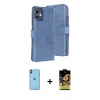 MARSİLYAN™- iPhone 11 Kılıf Siluet Işık Serisi - Siyah Buffer Cam Ekran Koruyucu + Neon Fosforlu Kamera Lens - TU
