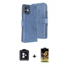MARSİLYAN™- iPhone 11 Kılıf Siluet Işık Serisi - Siyah Buffer Cam Ekran Koruyucu + PVD Metal Kamera Lens - MI