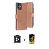 MARSİLYAN™- iPhone 11 Kılıf Siluet Işık Serisi - Siyah Buffer Cam Ekran Koruyucu + PVD Metal Kamera Lens - MI