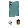 MARSİLYAN™- iPhone 11 Kılıf Siluet Işık Serisi - Siyah Buffer Cam Ekran Koruyucu + Raze Metal Kamera Lens - GS