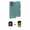 MARSİLYAN™- iPhone 11 Kılıf Siluet Işık Serisi - Siyah Buffer Cam Ekran Koruyucu + Turuncu PVD Metal Kamera Lens