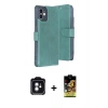 MARSİLYAN™- iPhone 11 Kılıf Siluet Işık Serisi - Siyah Buffer Cam Ekran Koruyucu + PVD Metal Kamera Lens - YL