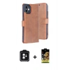 MARSİLYAN™- iPhone 11 Kılıf Siluet Işık Serisi - Siyah Buffer Cam Ekran Koruyucu + PVD Metal Kamera Lens - YL