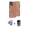 MARSİLYAN™- iPhone 11 Kılıf Siluet Işık Serisi - Siyah Buffer Hayalet Cam Ekran Koruyucu + Mor Raze Metal Kamera Lens