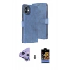 MARSİLYAN™- iPhone 11 Kılıf Siluet Işık Serisi - Siyah Buffer Hayalet Cam Ekran Koruyucu + Mor Raze Metal Kamera Lens