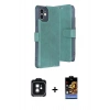 MARSİLYAN™- iPhone 11 Kılıf Siluet Işık Serisi - Siyah Buffer Hayalet Cam Ekran Koruyucu + PVD Metal Kamera Lens - SH