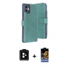 MARSİLYAN™- iPhone 11 Kılıf Siluet Işık Serisi - Siyah Buffer Hayalet Cam Ekran Koruyucu + PVD Metal Kamera Lens - TU