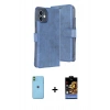 MARSİLYAN™- iPhone 11 Kılıf Siluet Işık Serisi - Siyah Buffer Hayalet Cam Ekran Koruyucu + Neon Fosforlu Kamera Lens - YL