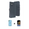 MARSİLYAN™- iPhone 11 Kılıf Siluet Işık Serisi - Siyah Buffer Hayalet Cam Ekran Koruyucu + Neon Fosforlu Kamera Lens - YL