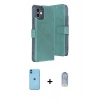MARSİLYAN™- iPhone 11 Kılıf Siluet Işık Serisi - Siyah Joko Magic 5D Cam + Neon Fosforlu Kamera Lens - MI