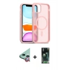 MARSİLYAN™- iPhone 11 Kılıf Siluet Minimal Prime - Şeffaf 360 Full Body Arka Koruyucu + Raze Metal Kamera Lens - KI