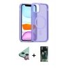 MARSİLYAN™- iPhone 11 Kılıf Siluet Minimal Prime - Şeffaf 360 Full Body Arka Koruyucu + Raze Metal Kamera Lens - KI