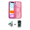 MARSİLYAN™- iPhone 11 Kılıf Siluet Minimal Prime - Şeffaf 360 Full Body Arka Koruyucu + Raze Metal Kamera Lens - KI