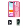 MARSİLYAN™- iPhone 11 Kılıf Siluet Minimal Prime - Şeffaf 360 Full Body Arka Koruyucu + PVD Metal Kamera Lens - MI