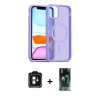 MARSİLYAN™- iPhone 11 Kılıf Siluet Minimal Prime - Şeffaf 360 Full Body Arka Koruyucu + PVD Metal Kamera Lens - MI