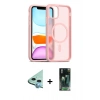 MARSİLYAN™- iPhone 11 Kılıf Siluet Minimal Prime - Şeffaf 360 Full Body Arka Koruyucu + Raze Metal Kamera Lens - MI