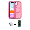 MARSİLYAN™- iPhone 11 Kılıf Siluet Minimal Prime - Şeffaf 360 Full Body Arka Koruyucu + Pers Alüminyum Kamera Lens - GI