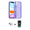 MARSİLYAN™- iPhone 11 Kılıf Siluet Minimal Prime - Şeffaf 360 Full Body Arka Koruyucu + Pers Alüminyum Kamera Lens - YL