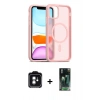 MARSİLYAN™- iPhone 11 Kılıf Siluet Minimal Prime - Şeffaf 360 Full Body Arka Koruyucu + PVD Metal Kamera Lens - YL