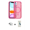MARSİLYAN™- iPhone 11 Kılıf Siluet Minimal Prime - Şeffaf Pasifik Cam Ekran Koruyucu + Pers Alüminyum Kamera Lens - YL