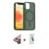 MARSİLYAN™- iPhone 11 Kılıf Siluet Minimal Prime - Şeffaf Pasifik Cam Ekran Koruyucu + Raze Metal Kamera Lens - SH