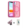MARSİLYAN™- iPhone 11 Kılıf Siluet Minimal Prime - Şeffaf Pasifik Cam Ekran Koruyucu + Raze Metal Kamera Lens - SH