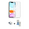 MARSİLYAN™- iPhone 11 Kılıf Siluet Minimal Prime - Şeffaf Royal Nano Ekran Koruyucu + Pers Alüminyum Kamera Lens - LT