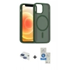MARSİLYAN™- iPhone 11 Kılıf Siluet Minimal Prime - Şeffaf Royal Nano Ekran Koruyucu + Pers Alüminyum Kamera Lens - LT
