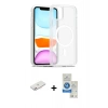 MARSİLYAN™- iPhone 11 Kılıf Siluet Minimal Prime - Şeffaf Royal Nano Ekran Koruyucu + Renkli Kamera Lens Koruma Cam - PE