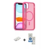 MARSİLYAN™- iPhone 11 Kılıf Siluet Minimal Prime - Şeffaf Royal Nano Ekran Koruyucu + Renkli Kamera Lens Koruma Cam - PE