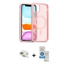 MARSİLYAN™- iPhone 11 Kılıf Siluet Minimal Prime - Şeffaf Royal Nano Ekran Koruyucu + Pers Alüminyum Kamera Lens - GD