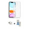 MARSİLYAN™- iPhone 11 Kılıf Siluet Minimal Prime - Şeffaf Royal Nano Ekran Koruyucu + Pers Alüminyum Kamera Lens - GD