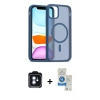 MARSİLYAN™- iPhone 11 Kılıf Siluet Minimal Prime - Şeffaf Royal Nano Ekran Koruyucu + PVD Metal Kamera Lens - MI