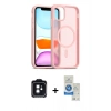 MARSİLYAN™- iPhone 11 Kılıf Siluet Minimal Prime - Şeffaf Royal Nano Ekran Koruyucu + PVD Metal Kamera Lens - SH