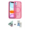 MARSİLYAN™- iPhone 11 Kılıf Siluet Minimal Prime - Şeffaf Royal Nano Ekran Koruyucu + Raze Metal Kamera Lens - KI