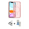 MARSİLYAN™- iPhone 11 Kılıf Siluet Minimal Prime - Şeffaf Royal Nano Ekran Koruyucu + Raze Metal Kamera Lens - GS