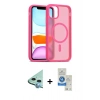MARSİLYAN™- iPhone 11 Kılıf Siluet Minimal Prime - Şeffaf Royal Nano Ekran Koruyucu + Raze Metal Kamera Lens - MI